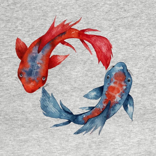 Yin Yang Koi Fish by ZuskaArt